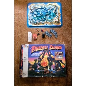 Vintage 1986 Fireball Island Board Game Milton Bradley 4708 80s Grail Incomplete